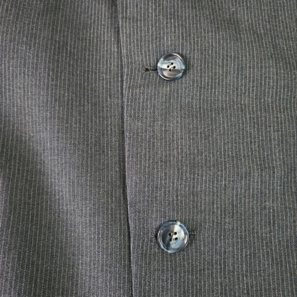 Vintage Oscar de la Renta Pinstripe Blazer in Dark Cobalt  Stripe Size 40 Reg